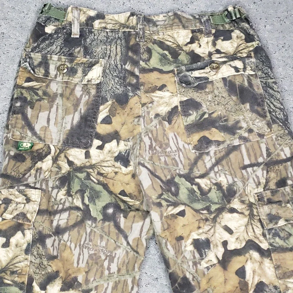 VTG Mossy Oak Camo Cargo Pants Mens Small Breakup Straight Leg Hunting Camping